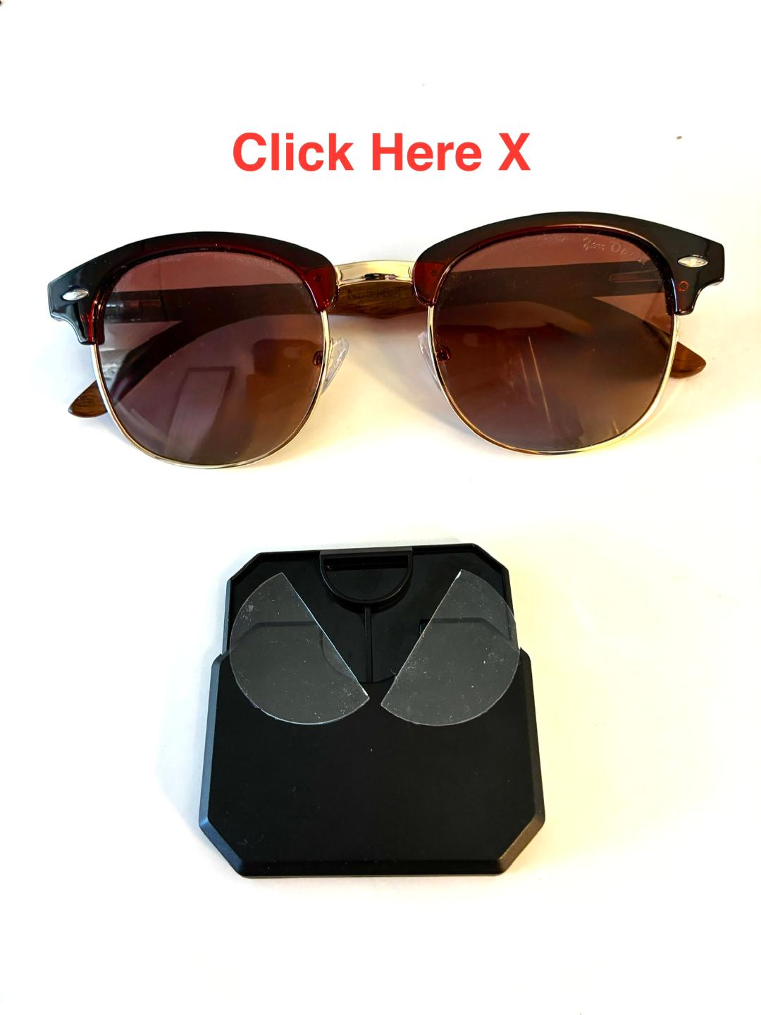 Dana Classic Brown/Gold/Amber Sun Lenses with GPS Clear View Buttons