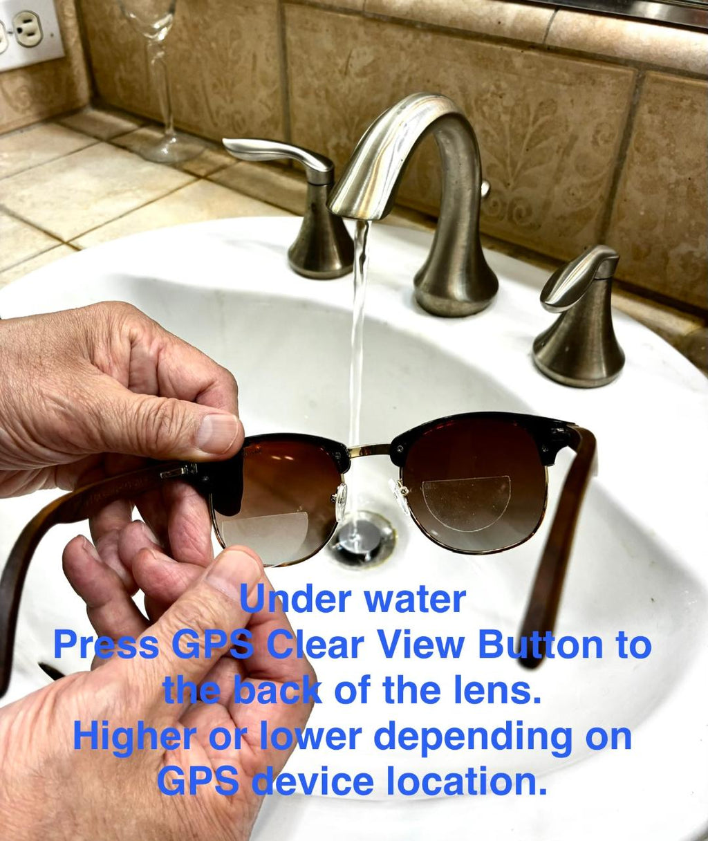 Dana Classic Brown/Gold/Amber Sun Lenses with GPS Clear View Buttons