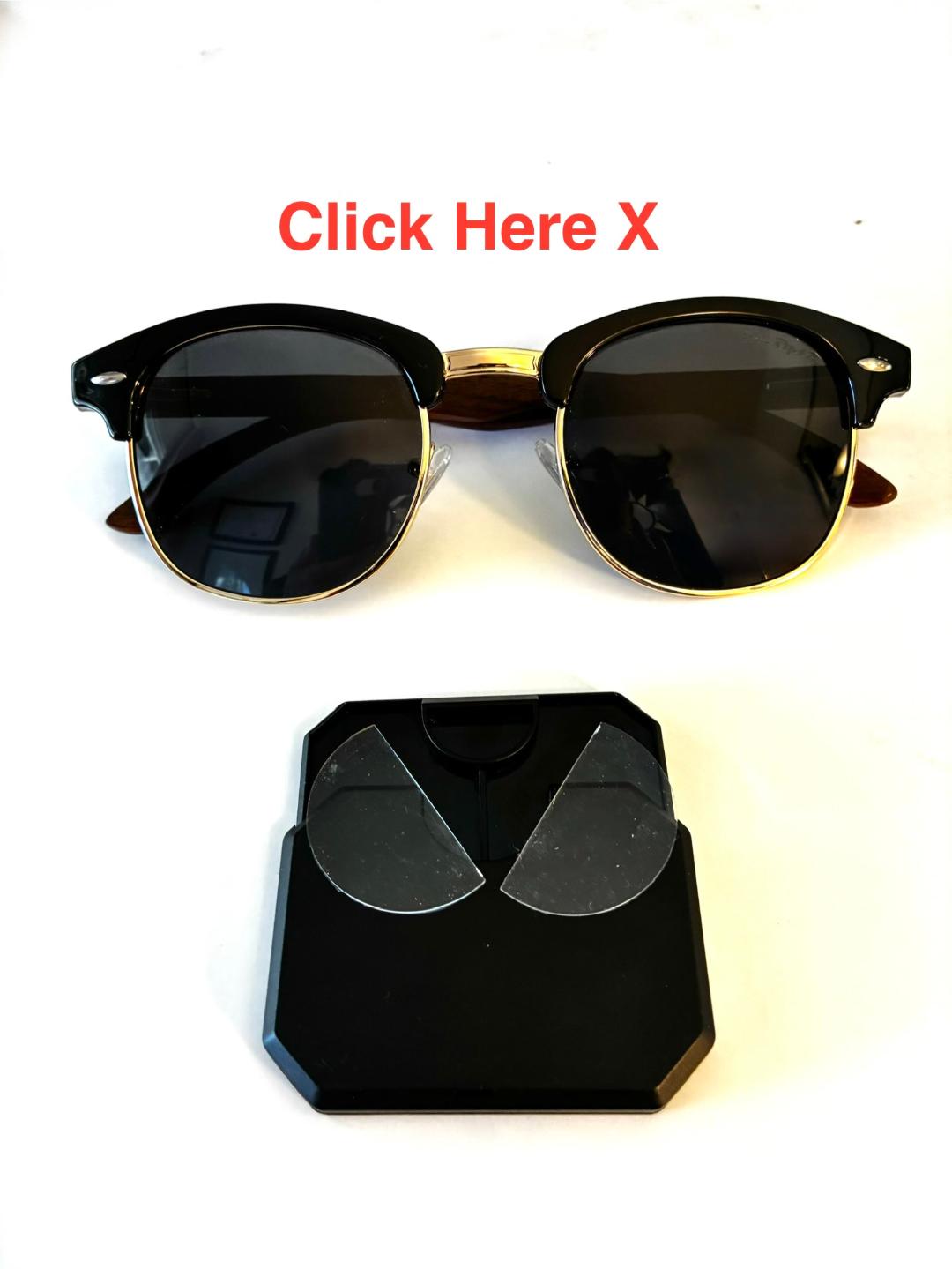 Dana Classic Black/Gold/Gray Sun Lenses with GPS Clear View Buttons
