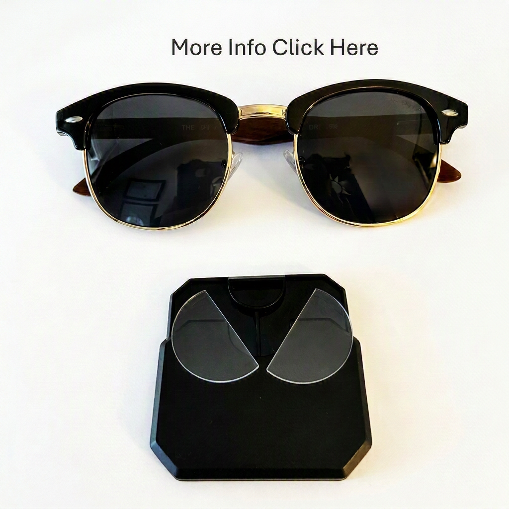 GPS Clear View Sunglasses // Dana Classic - Black/Gold/Gray