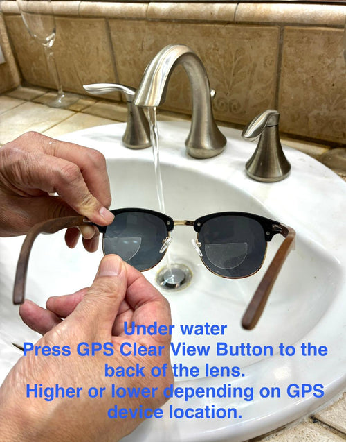 Dana Classic Black/Gold/Gray Sun Lenses with GPS Clear View Buttons