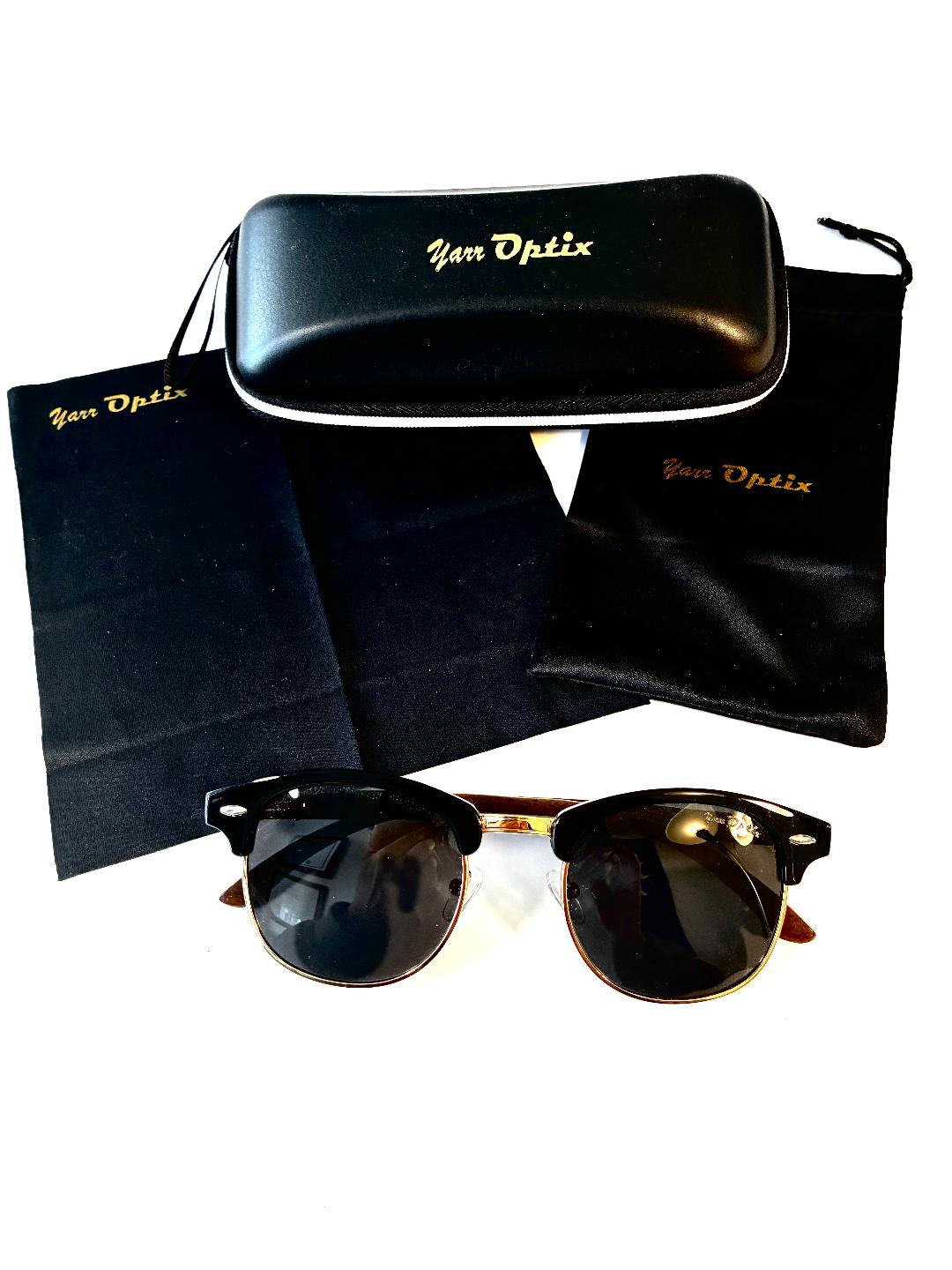 Dana Classic Black/Gold/Gray Sun Lenses with GPS Clear View Buttons