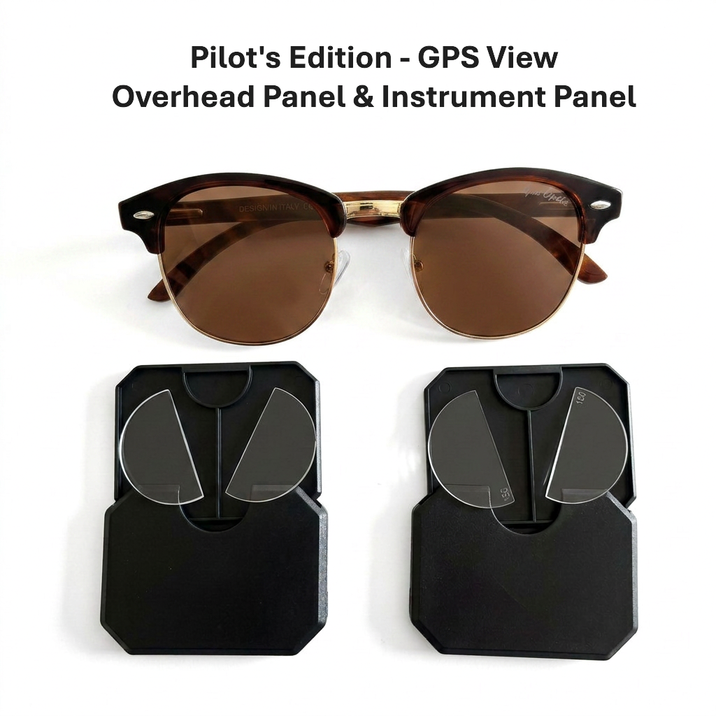 GPS Clear View Sunglasses // Pilot's Edition // Dana Classic - Brown/Gold/Amber