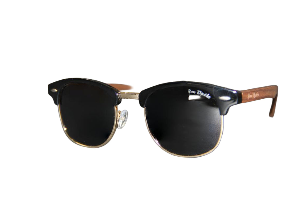 Dana Classic Black/Gold/Gray Sun Lenses with GPS Clear View Buttons