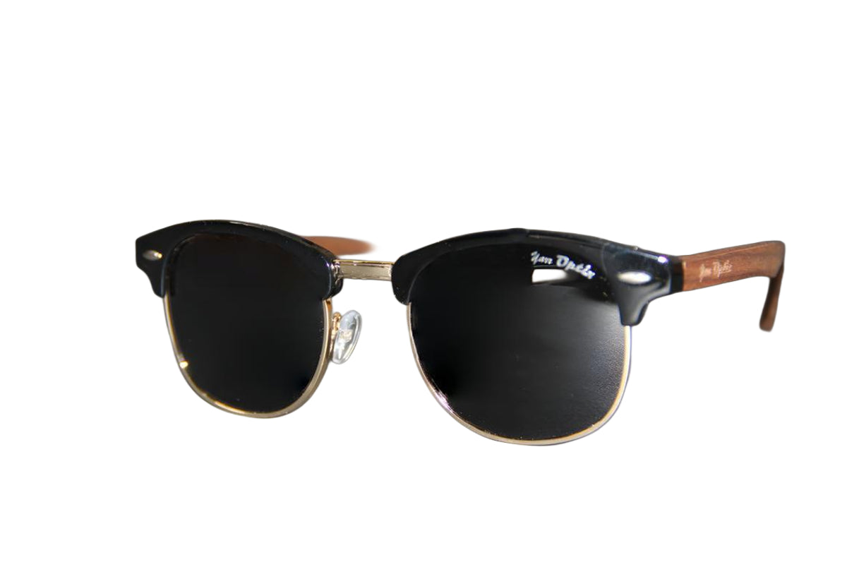 Dana Classic Black/Gold/Gray Sun Lenses with GPS Clear View Buttons