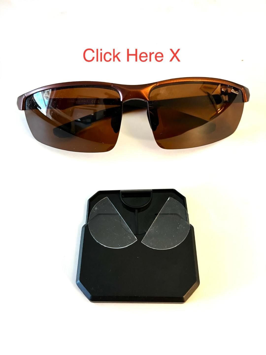 Racer Dark Bronze/Amber Sun Lenses with GPS Clear View Buttons