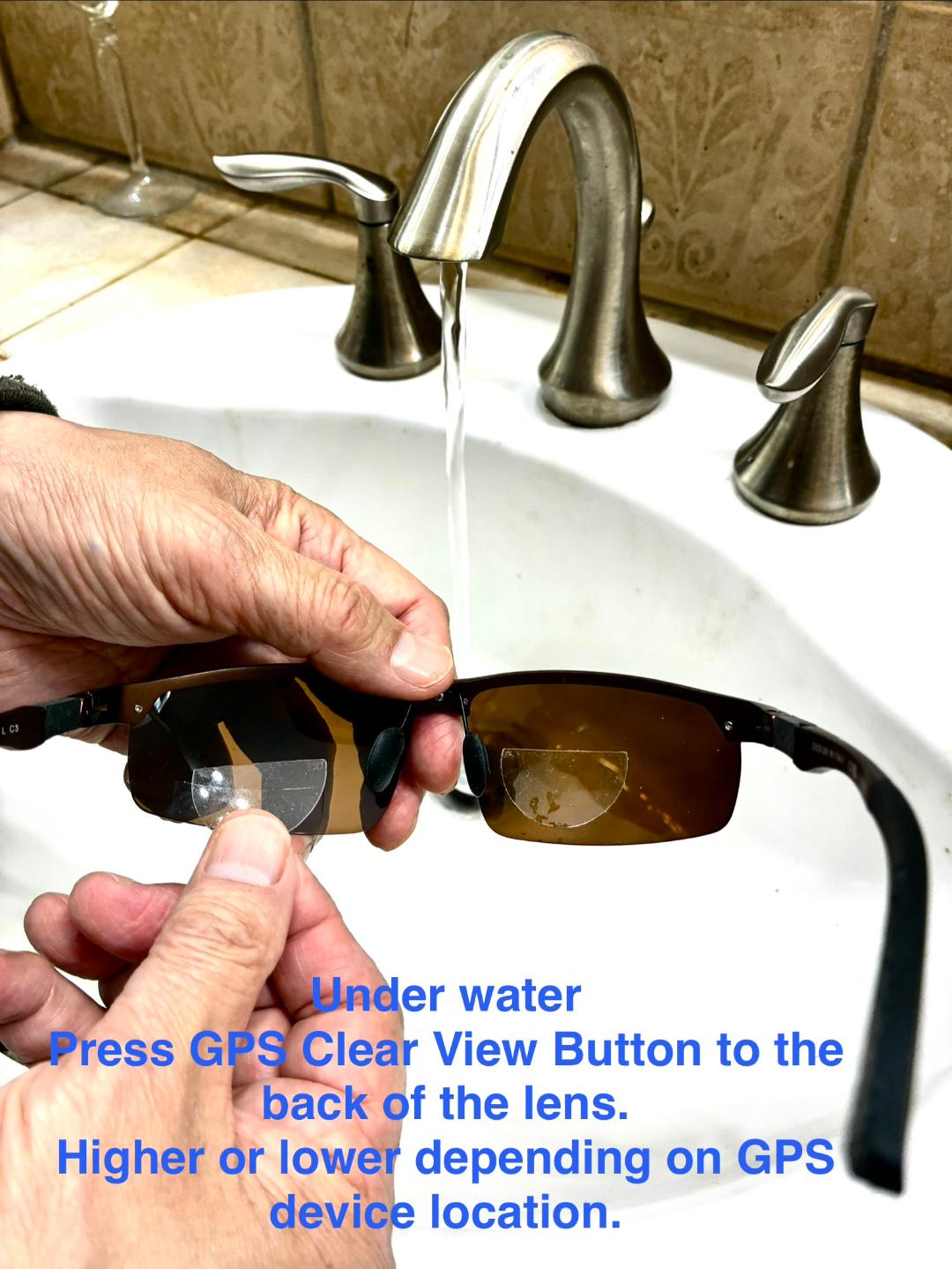 Racer Dark Bronze/Amber Sun Lenses with GPS Clear View Buttons