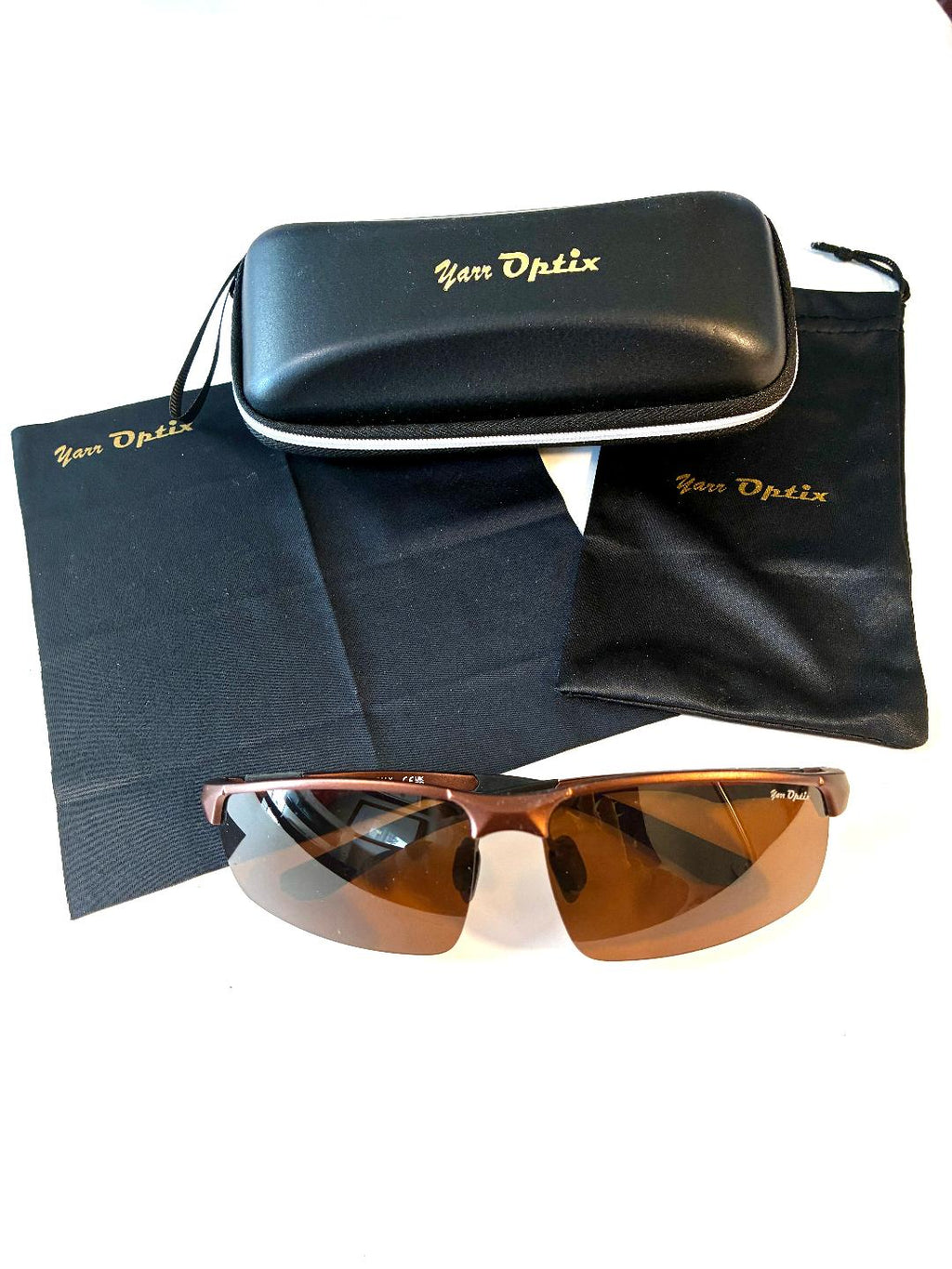 Racer Dark Bronze/Amber Sun Lenses with GPS Clear View Buttons