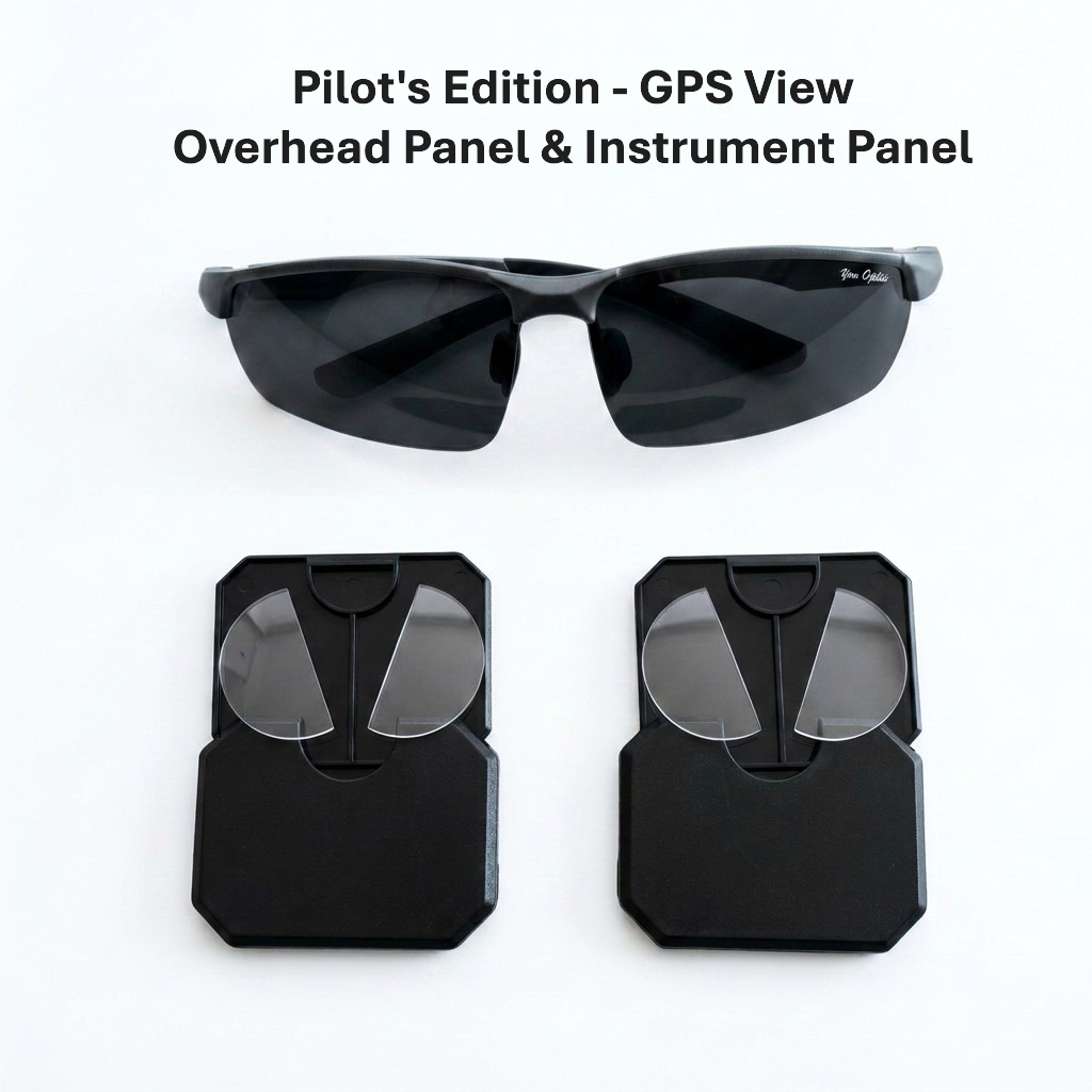 GPS Clear View Sunglasses // Pilot's Edition //  Racer - Pewter/Gray