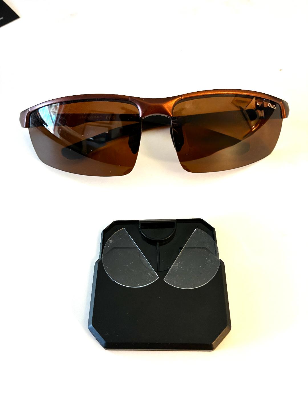 Racer Dark Bronze/Amber Sun Lenses with GPS Clear View Buttons